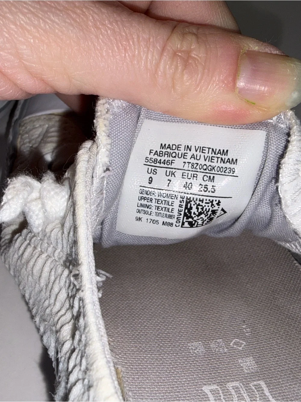 Converse White Low-Top Canvas Sneakers with Gray Trim